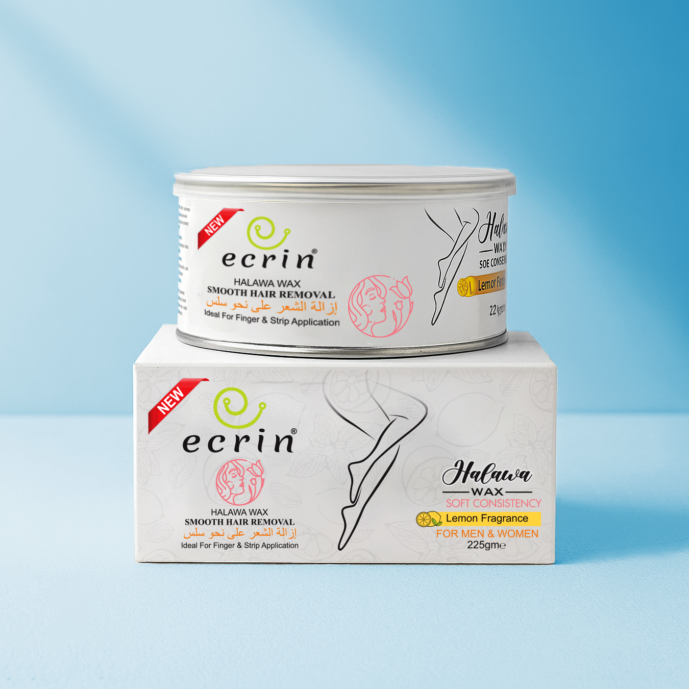 Ecrin Halawa Wax 100% Lemon and Sugar Base | Free Applicator Card